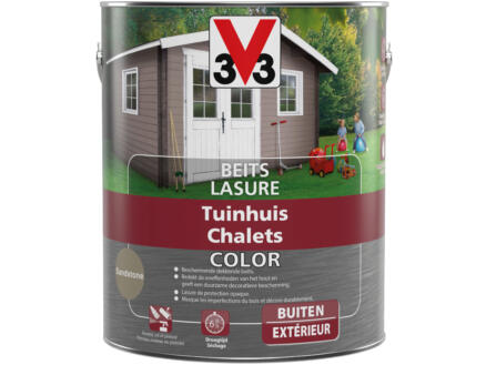 V33 Color lasure bois chalet satin 2,5l sandstone 1