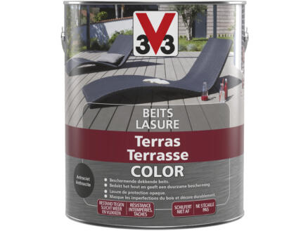 V33 Color lasure terrasse mat 2,5l anthracite 1