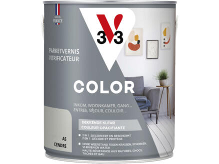 V33 Color vitrificateur parquet satin 2,5l cendre 1