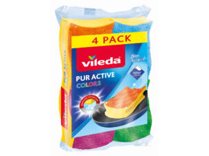 Vileda Colors éponge à récurer 4 pièces