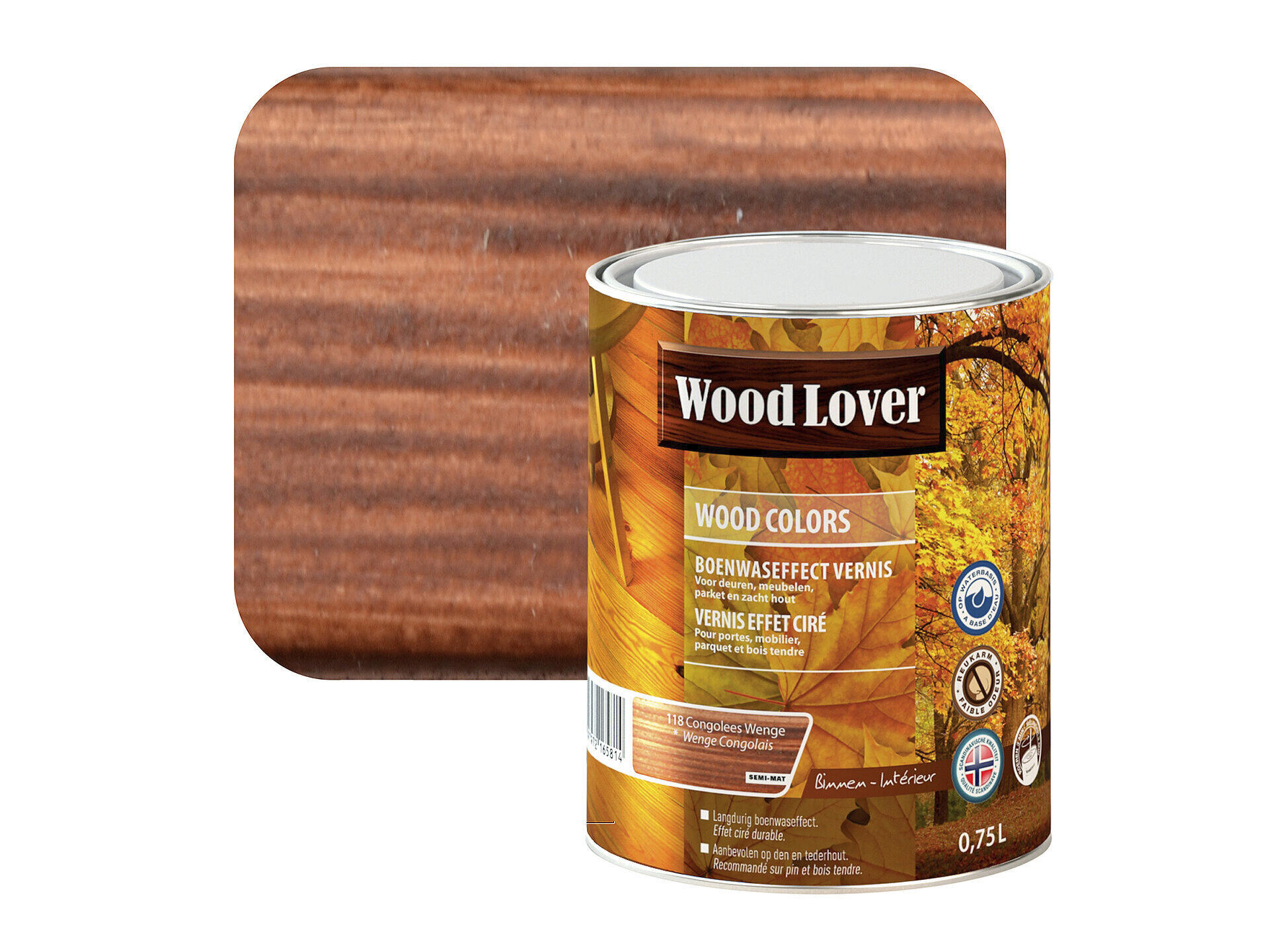 Wood Lover Colors protection du bois 0,75l wenge Congolais #118