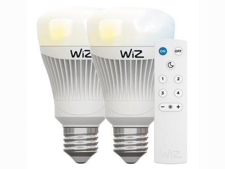 WiZ Colours ampoule LED poire E27 11,5W 2 pièces + télécommande 1