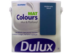 Dulux Colours muur- en plafondverf mat 2,5l middernacht