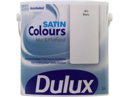 Dulux Colours muur- en plafondverf zijdeglans 2,5l wit 1