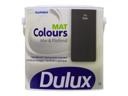 Dulux Colours peinture mur & plafond mat 2,5l étain 1