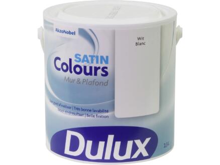Dulux Colours peinture mur & plafond satin 2,5l blanc