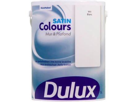 Dulux Colours peinture mur & plafond satin 5l blanc 1