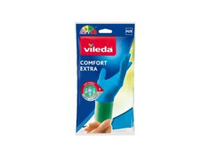 Vileda Comfort & Care huishoudhandschoenen M latex blauw