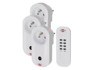 Brennenstuhl Comfort-Line RC CE1 3001 draadloos stopcontact 1000W 3 stuks + afstandsbediening wit