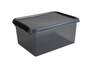 Sunware Comfort Line opbergbox 15l transparant/grijs/zwart