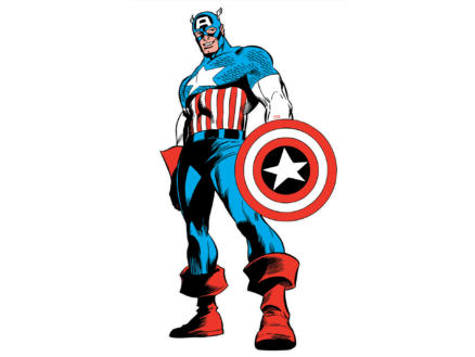 Marvel Comics Captain America sticker mural géant 151x77 cm 1