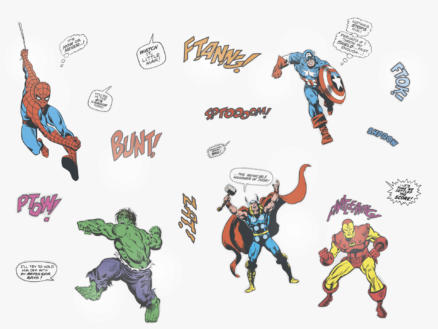 Marvel Comics Super-héros stickers muraux multicolore 1