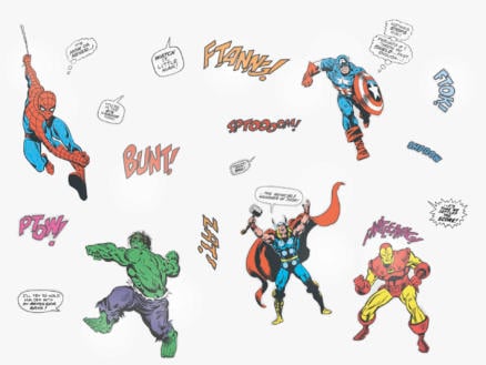 Marvel Comics superhelden muurstickers meerkleurig 1