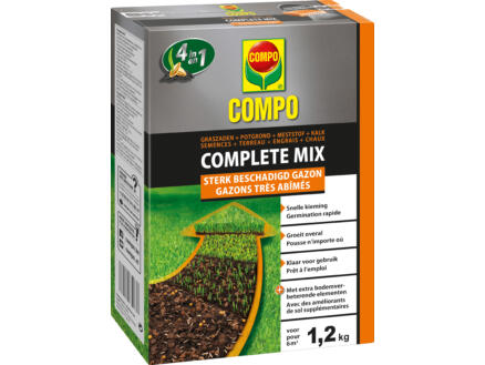 Compo Complete Mix voor sterk beschadigd gazon 1,2kg 1