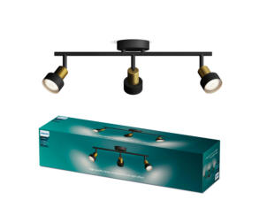 Philips Conduit barre de spots LED 3x35 W noir/or