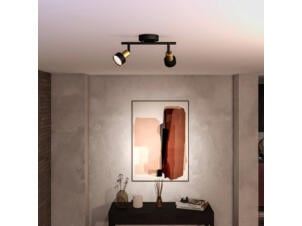 Philips Conduit barre de spots LED GU10 2x35 W noir/or