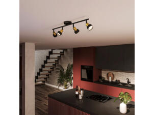 Philips Conduit barre de spots LED GU10 4x35 W noir/or