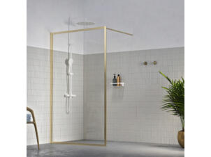 Sealskin Contour A3 paroi de douche 118x200 cm verre transparent or
