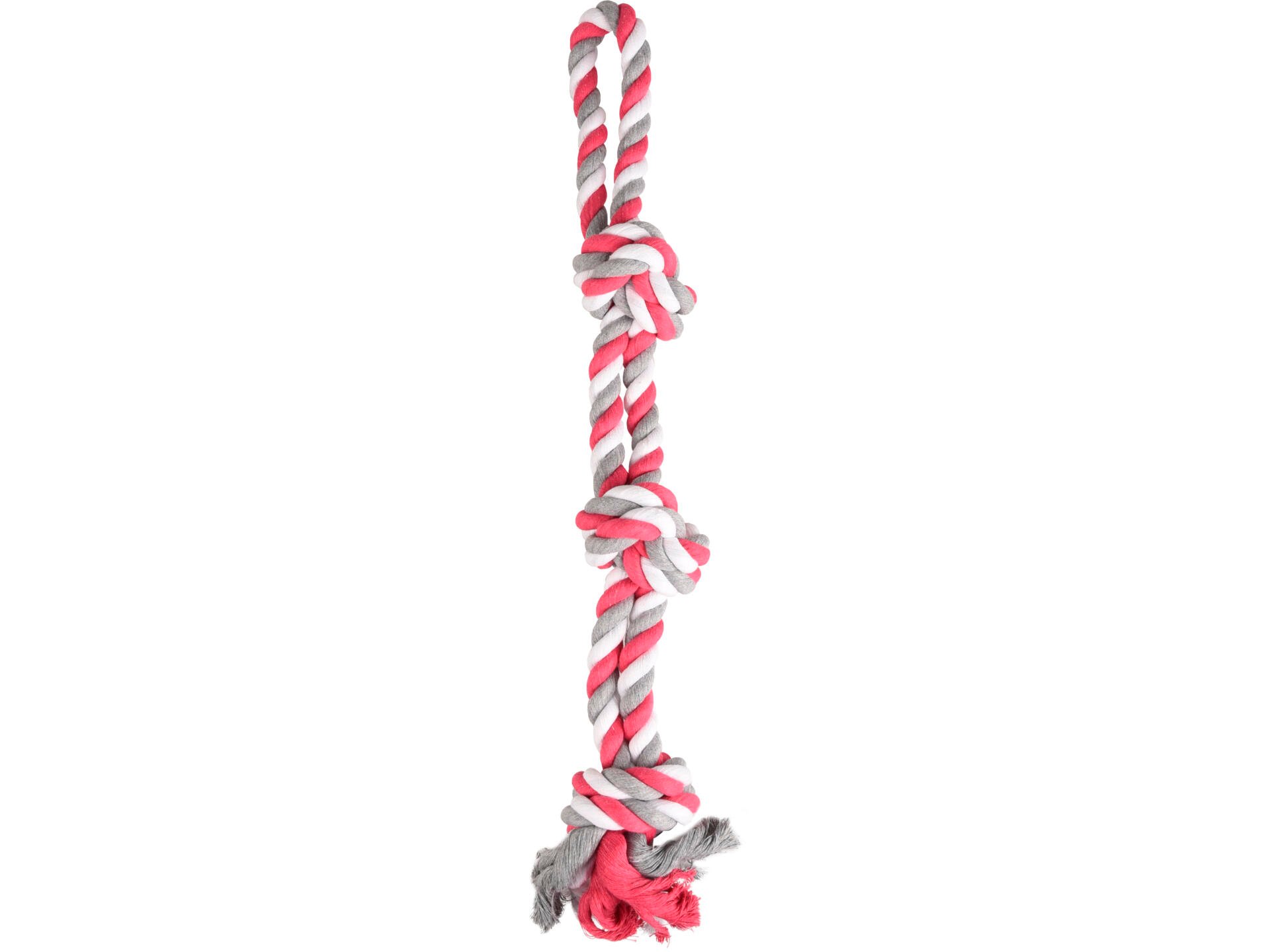 Flamingo Corde de tirage avec 3 noeuds 65cm coton