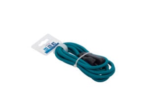 Chacon Cordon électrique en tissu avec fiche et interrupteur 2m bleu