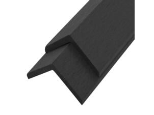 Cornière de terrasse 170cm noir 5 pièces
