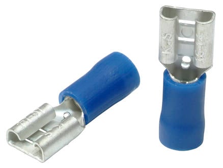 Cosse électrique femelle 1,0-2,6 mm 10 pièces bleu