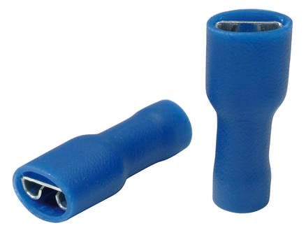 Cosse électrique femelle 1,0-2,6 mm isolé 10 pièces bleu