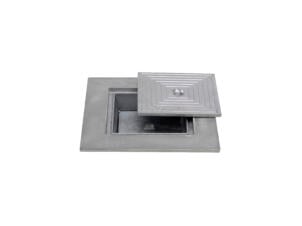 Couvercle de puits double 30x30 cm aluminium