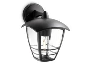 Philips Creek wandlamp omlaag E27 max. 60W zwart