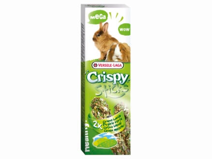 Crispy Mega Sticks knaagsticks konijnen en cavia's groene weide 2 stuks 1