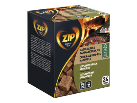 Zip Cubes allume-feu Natural Individual 24 pièces 1