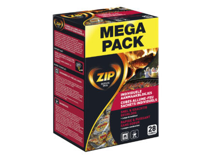 Zip Cubes allume-feu individuels Fast&Clean 24 pièces 1