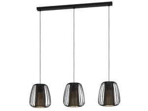 Eglo Curasao hanglamp E27 max. 3x40 W zwart/goud