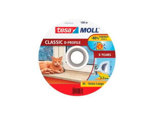 Tesa D-profiel tochtstrip 100m 0,9cm wit