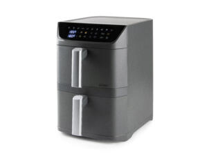 DOMO DO1218FR Double Stack friteuse à air chaud vertical 2800W 2x6 l