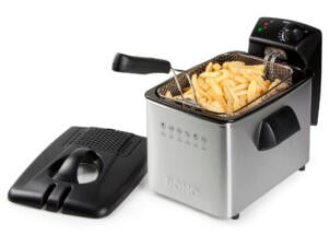 DOMO DO465FR friteuse 4l inox + couvercle filtre