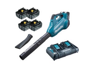 Makita DUB362TX1 LXT souffleur de feuilles sans fil 2x18 V Li-Ion + 4 batteries + chargeur