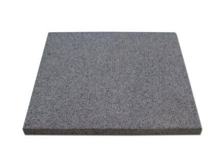 Dalle de terrasse 40x40x2 cm 0,16m² granite brossée gris 1