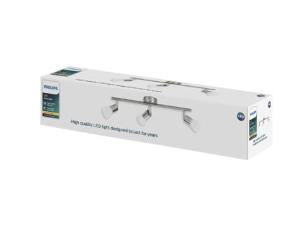 Philips Decagon Essentials barre de spots LED 3x3,1 W chrome 1