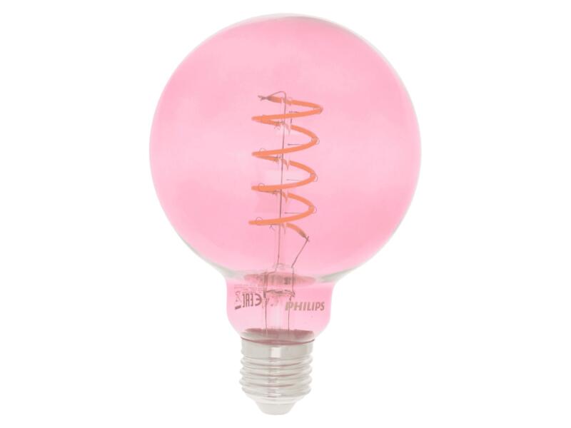Philips Deco Pink LED bollamp filament E27 4,5W dimbaar