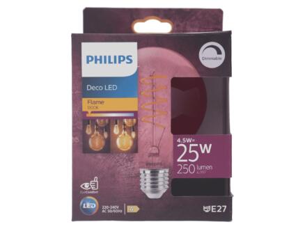 Philips Deco Pink LED bollamp filament E27 4,5W dimbaar