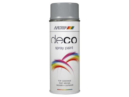 Motip Deco lakspray hoogglans 0,4l zilvergrijs