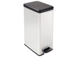 Curver Decobin Slim poubelle à pédale 40l gris métallique