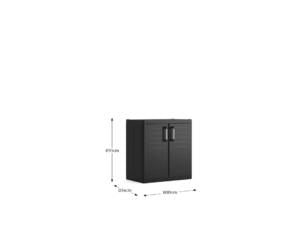 Keter Detroit opbergkast laag 89x93x54 cm