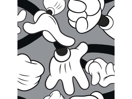Disney Disney papier peint papier Mickey handshake gris/blanc 1