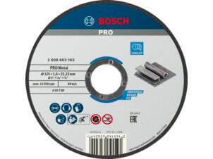 Bosch Professional Disque à tronçonner métal 125x1,6x22,23 mm