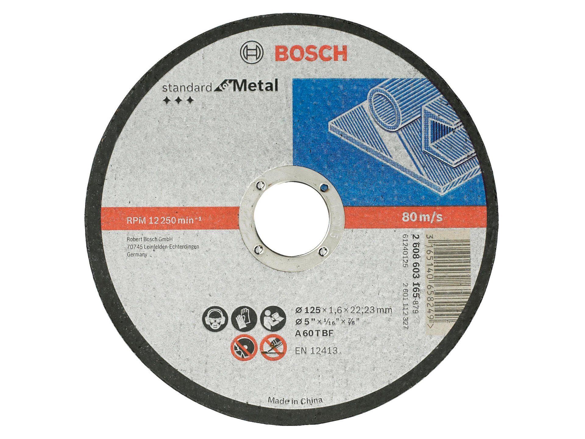Bosch Professional Disque à tronçonner métal 125x1,6x22,23 mm