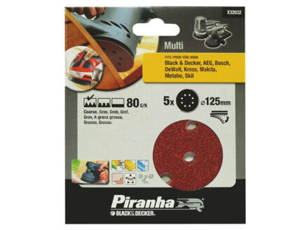 Piranha Disque abrasif excentrique G80 125mm X32032-XJ 1