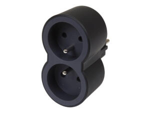 Legrand Domino prise 2X2P+A 16A noir