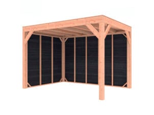 Outdoor Life Products Douglas abri en bois 355x255x250 cm noir